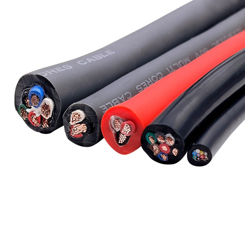 105 graus AC 300/500V Condutor de cobre nu Silicone Isolamento cabo de carregador EV para conexão de carro inteligente