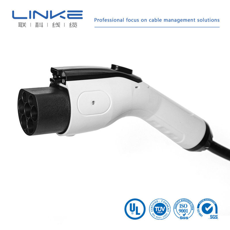 5m Cabo de carregador de veículos elétricos 16A 32A TUV Sud Certificado AC Station Connector Plug