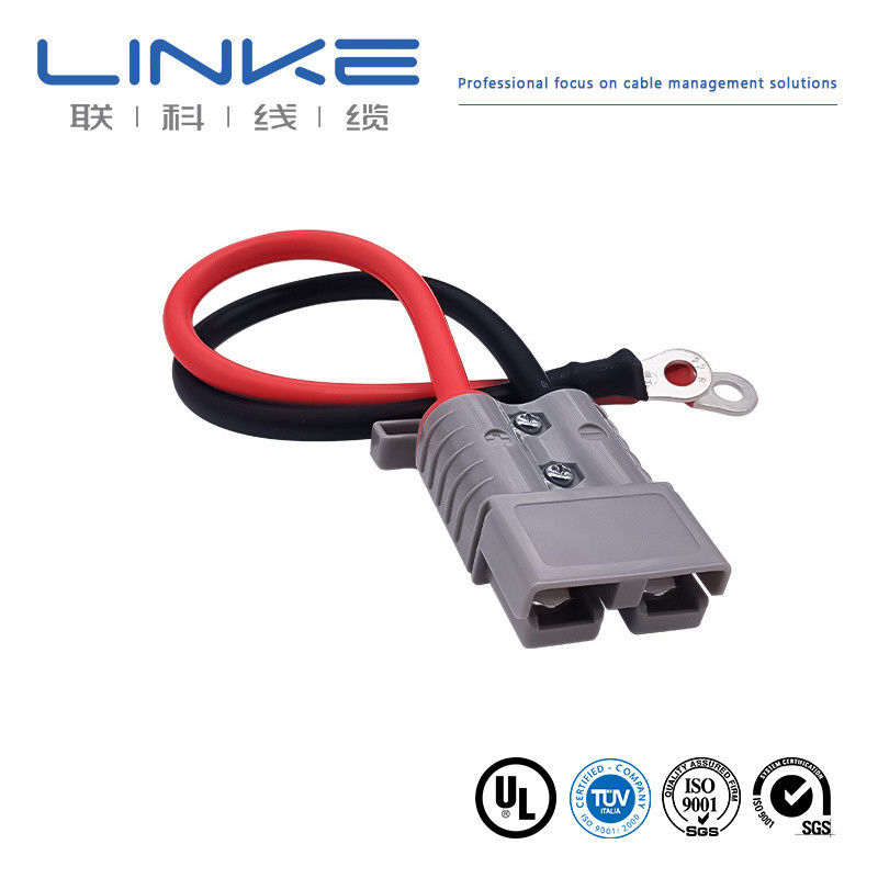 Conector de tomada 8AWG cabo de conector de painel solar 50A/600V Adaptador de porta de anúncios 300mm cabo de conector solar