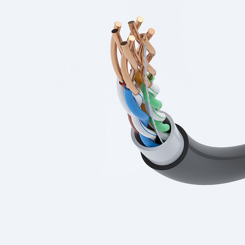 Cabo de Dados Blindado Personalizado CAT6 FTP com Revestimento LSZH Retardante de Chama para Transmissão de Dados de Alta Velocidade