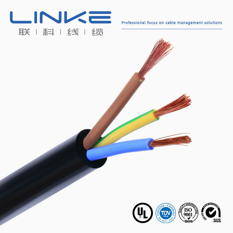 1.5mm 2.5mm 4mm 6mm Cabo Elétrico Multi Núcleo Flexível Redondo 3 Fio Elétrico Isolado em PVC Rvv
