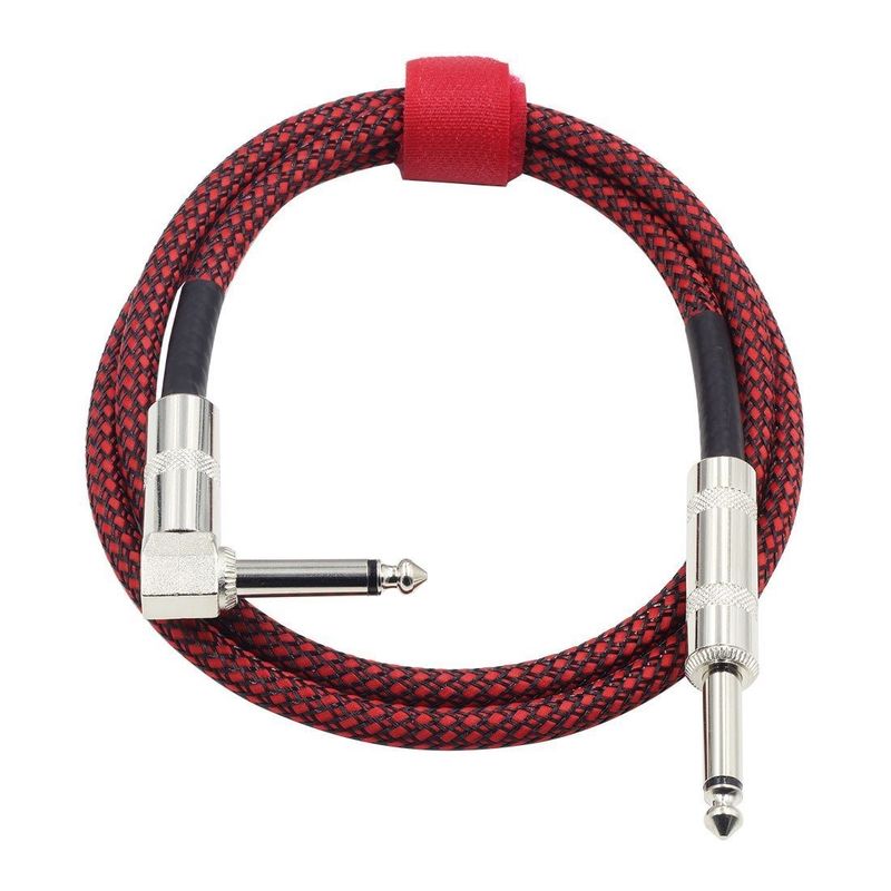 Cabo de áudio de instrumento elétrico de 10FT 3m Jack para Jack Conector personalizado 6.35mm Opção