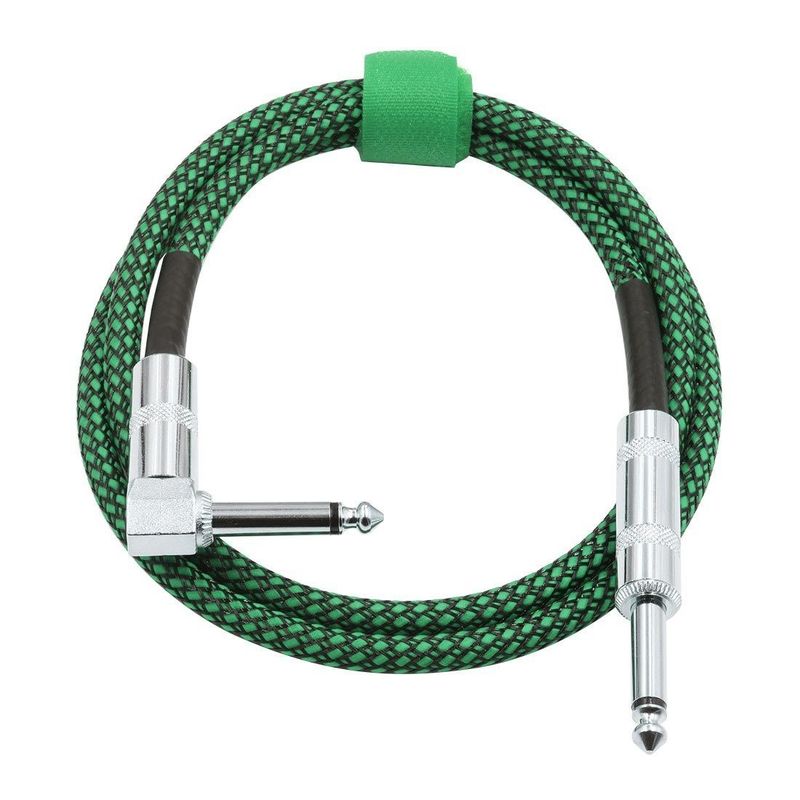 Cabo de áudio de instrumento elétrico de 10FT 3m Jack para Jack Conector personalizado 6.35mm Opção