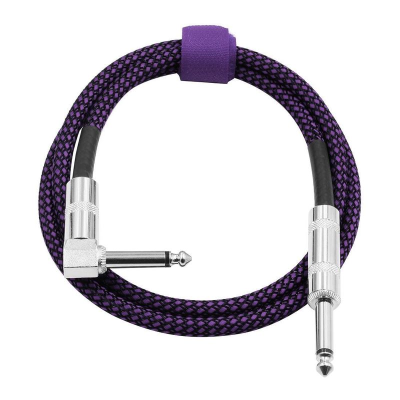 Cabo de áudio de instrumento elétrico de 10FT 3m Jack para Jack Conector personalizado 6.35mm Opção