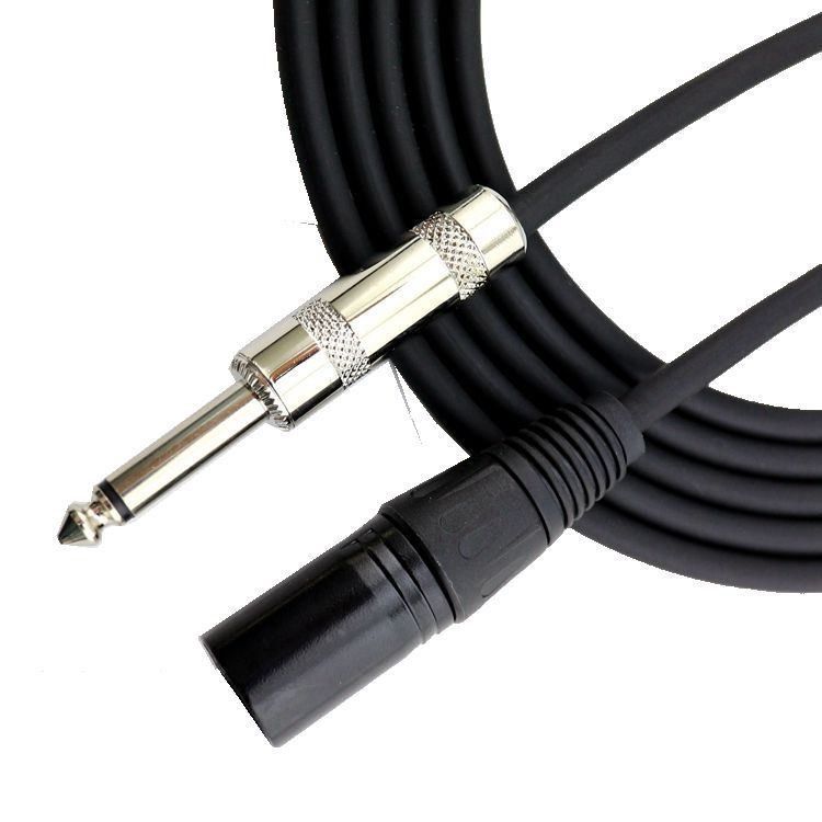Ângulo para recto cabo de guitarra elétrica 10FT/30FT preto trançado 6,35mm 1/4 polegada