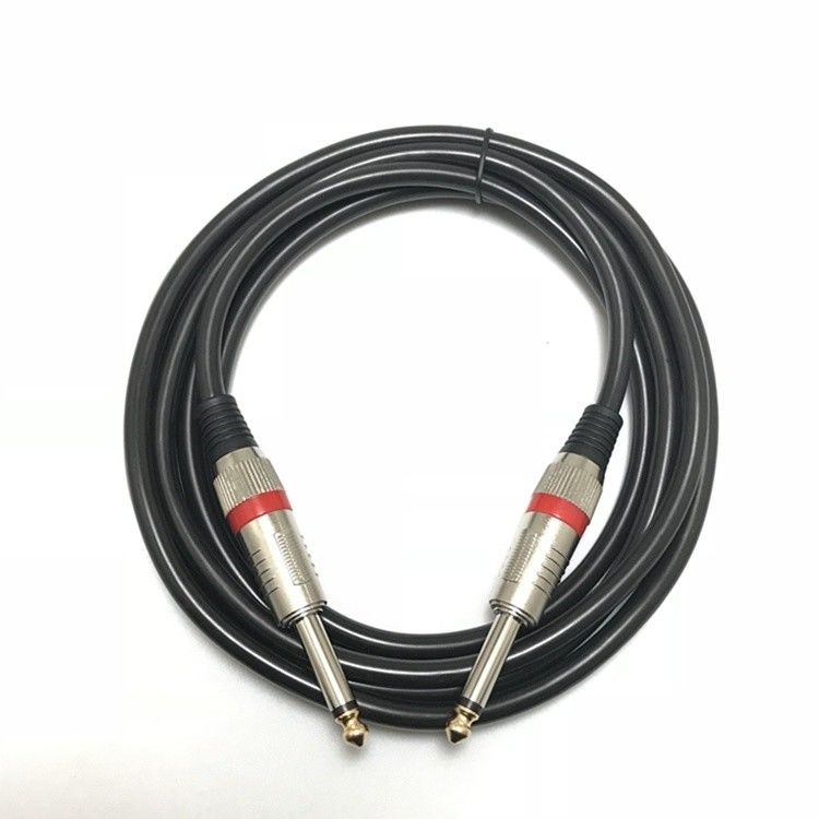 Ângulo para recto cabo de guitarra elétrica 10FT/30FT preto trançado 6,35mm 1/4 polegada