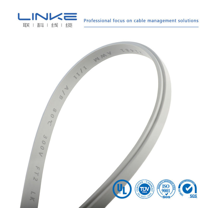 UL1185 Cabos paralelos de PVC cinza com 10 pinos de forma de fita plana flexível