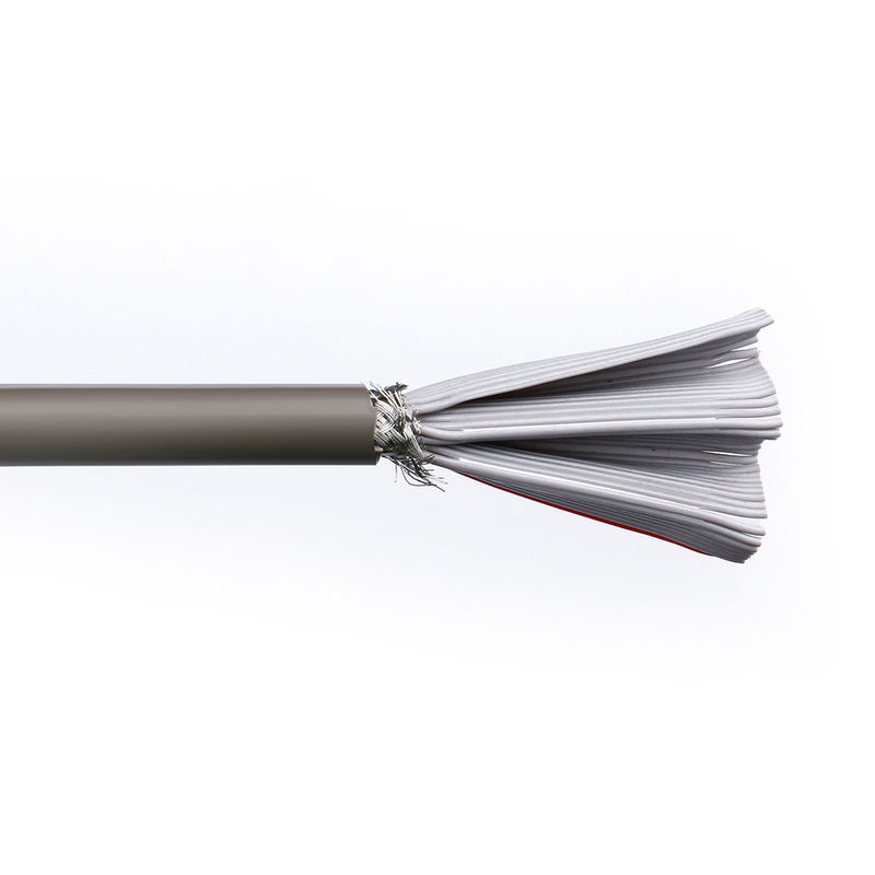 Material da bainha PVC UL2464 cinza com borda vermelha 20 pin Flat Ribbon Speaker Cable