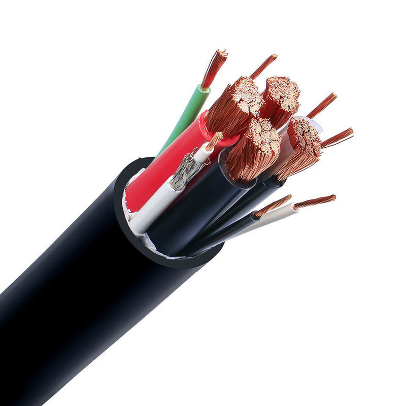 Cable de fio elétrico isolado de PVC personalizado com bainha impermeável e múltiplos núcleos