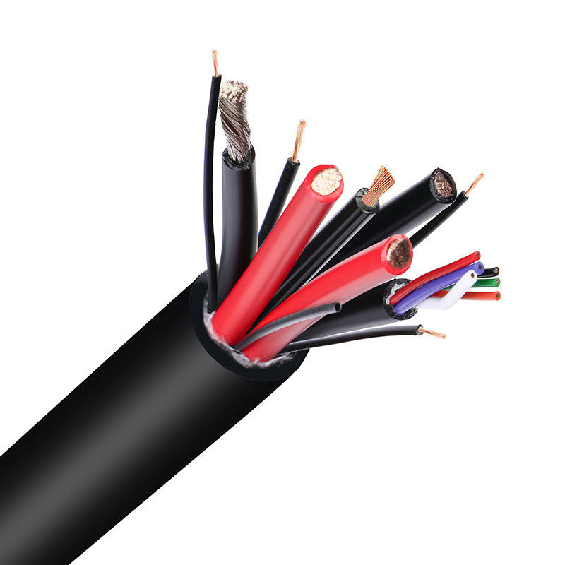 Cable de fio elétrico isolado de PVC personalizado com bainha impermeável e múltiplos núcleos