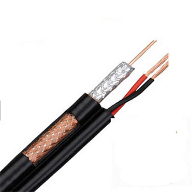 Cabos de câmaras de vigilância de vídeo Rg59 2c Power OEM Rj59 Cabos coaxial para sistema de segurança