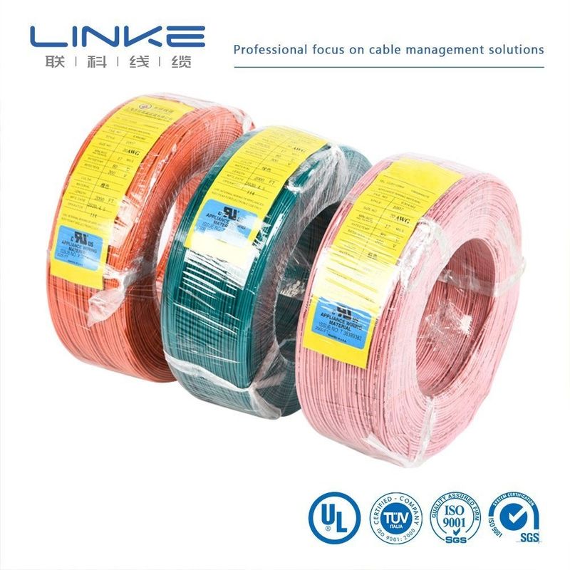 UL1007 Cable Solid Copper Conductor PVC Isolation Hook Up Wire para equipamentos elétricos com ampla faixa de temperatura