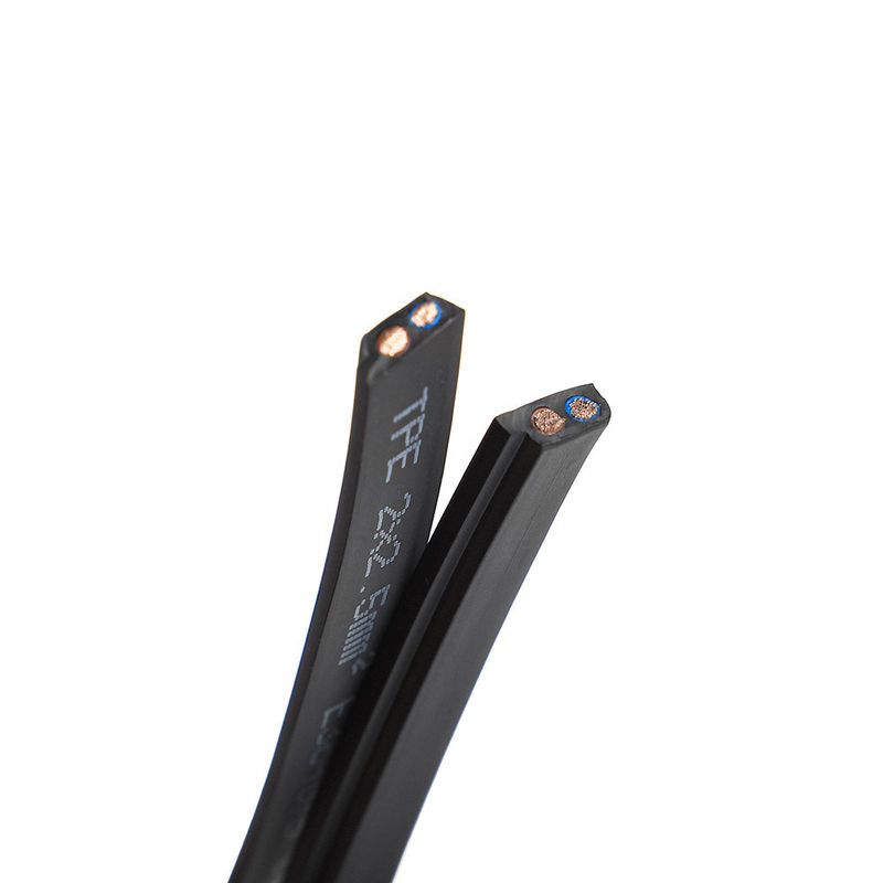 Cable de envelopes de borracha plana flexível de núcleo de cobre de isolamento de PVC para equipamento industrial