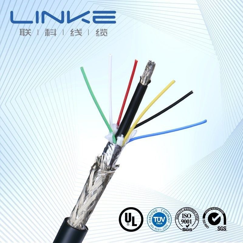 Cabo de controle multicore blindado 26AWG 28AWG 4 núcleos Cobre PVC Cabo de sinal