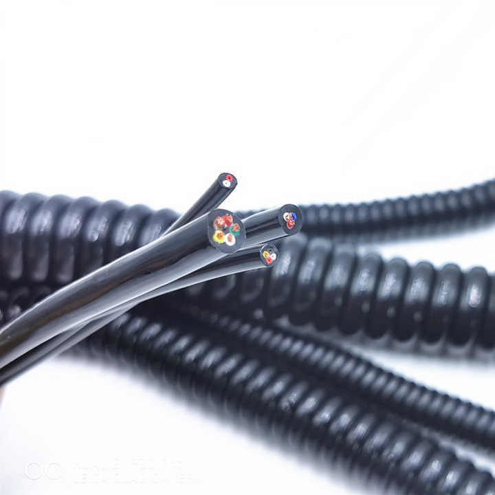 Cabos de controlo industrial personalizados para processamento de alta potência Cabos em espiral OEM com certificação UL