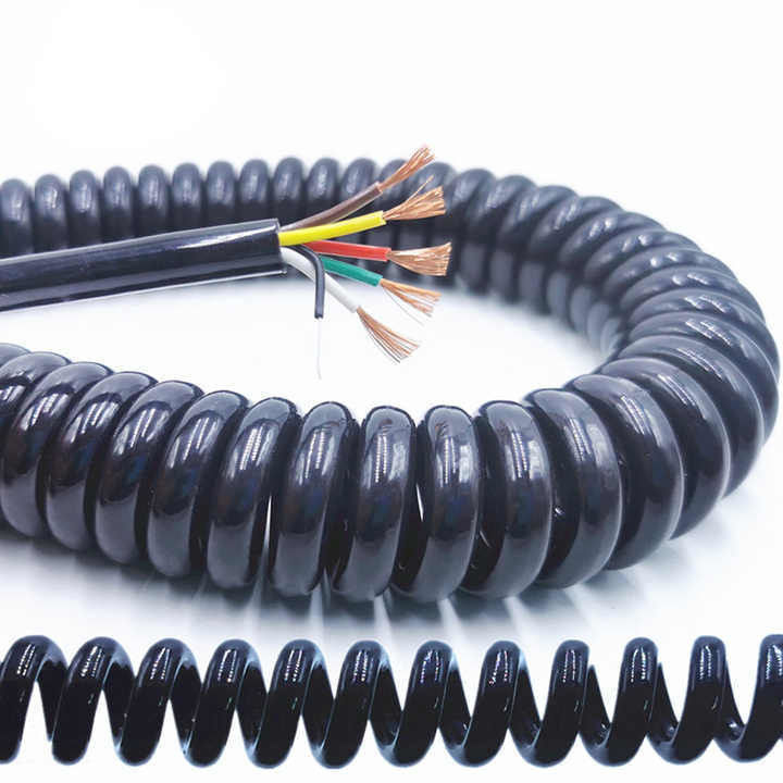 Cabos de controlo industrial personalizados para processamento de alta potência Cabos em espiral OEM com certificação UL