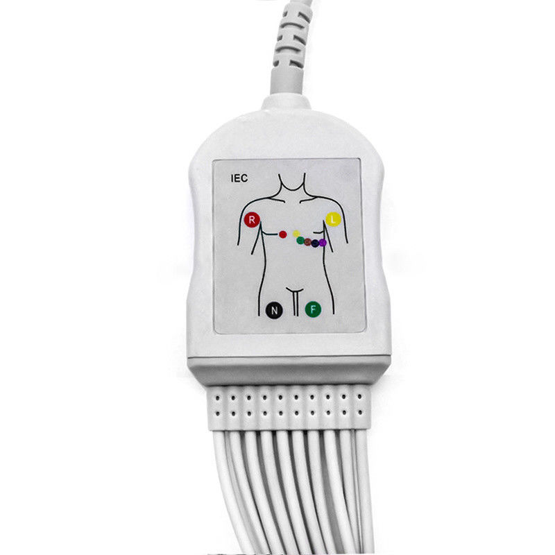 10 Leads ECG EEG ECG Cable para monitores de pacientes bionet Schille TPE Cabos de chumbo isolados