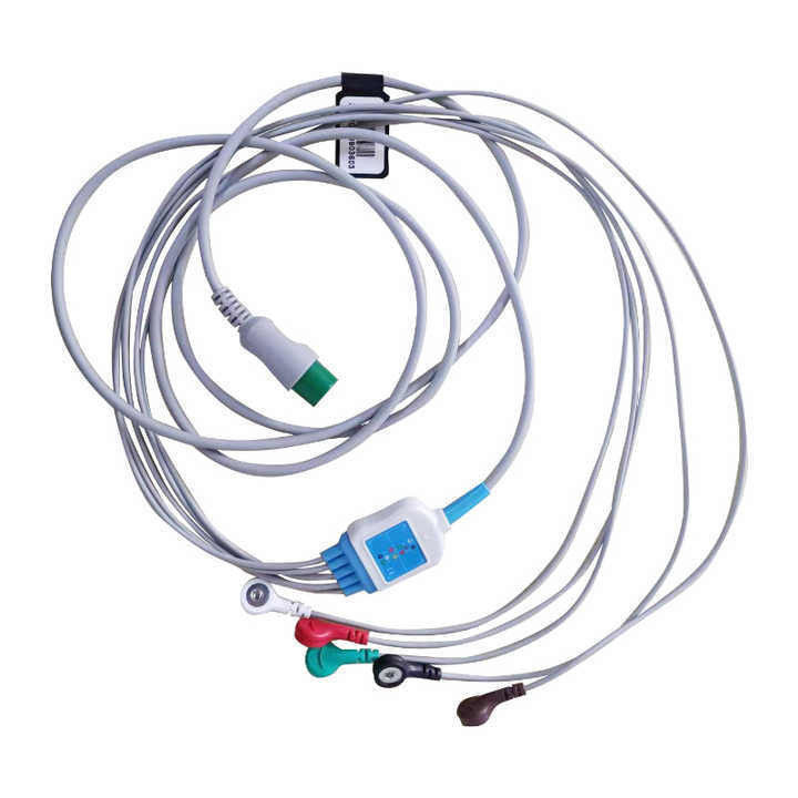 10 Leads ECG EEG ECG Cable para monitores de pacientes bionet Schille TPE Cabos de chumbo isolados