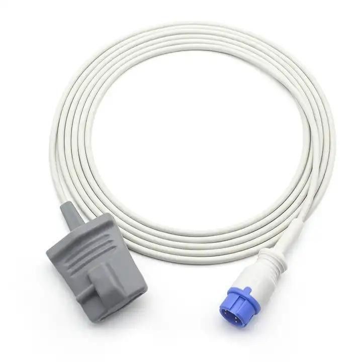 TPU Jacket Condutor de cobre enlatado e escudo SpO2 cabo bruto para o oxímetro de pulso isolamento de silicone de grau médico