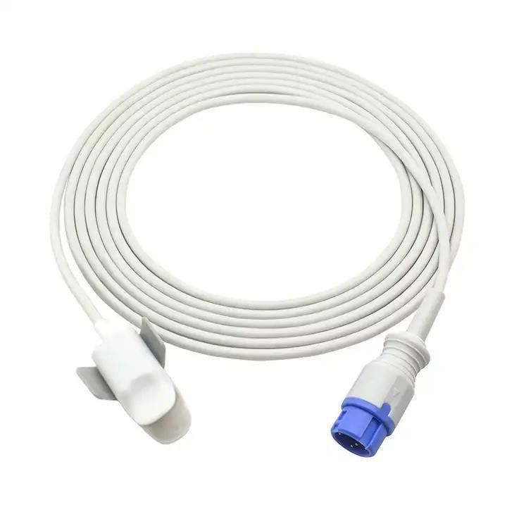 TPU Jacket Condutor de cobre enlatado e escudo SpO2 cabo bruto para o oxímetro de pulso isolamento de silicone de grau médico