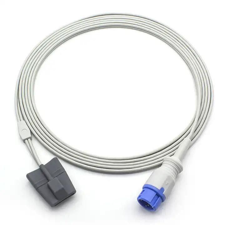 TPU Jacket Condutor de cobre enlatado e escudo SpO2 cabo bruto para o oxímetro de pulso isolamento de silicone de grau médico