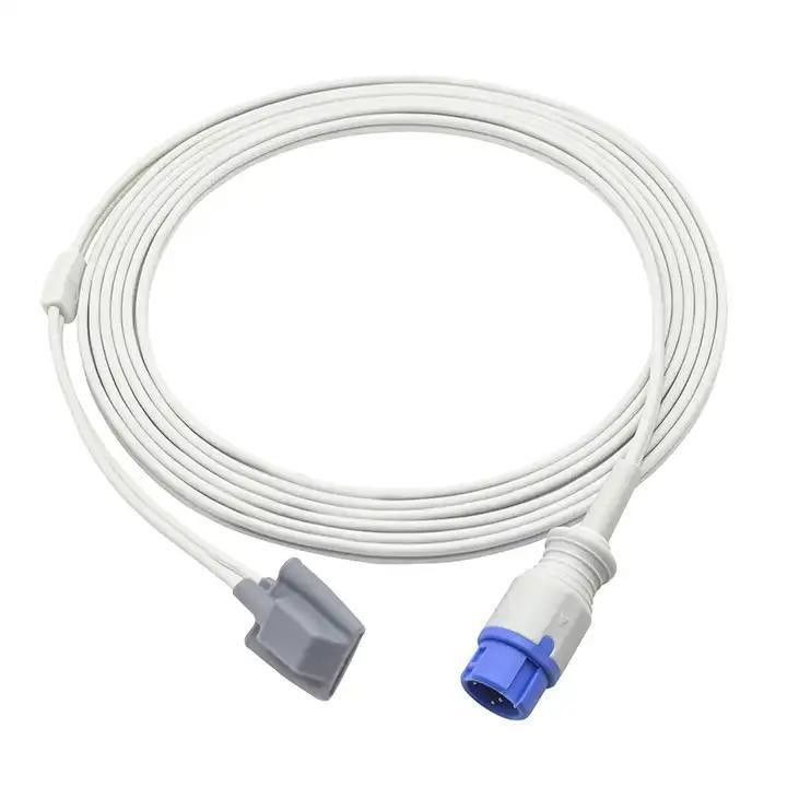 TPU Jacket Condutor de cobre enlatado e escudo SpO2 cabo bruto para o oxímetro de pulso isolamento de silicone de grau médico