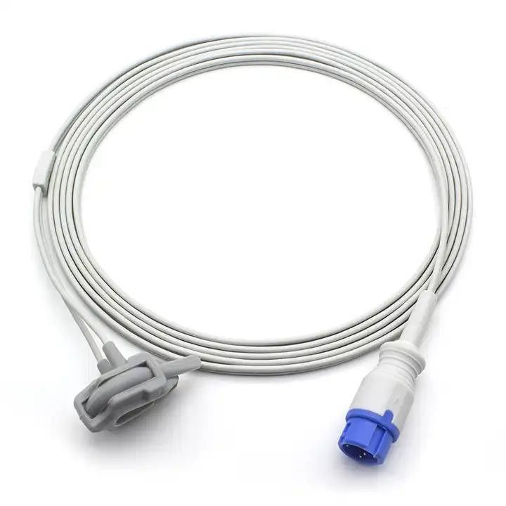 TPU Jacket Condutor de cobre enlatado e escudo SpO2 cabo bruto para o oxímetro de pulso isolamento de silicone de grau médico