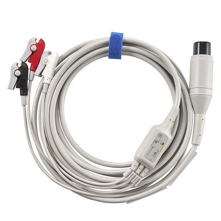 Peças sobressalentes de máquinas de ECG de 12 canais Cable médico de cobre enlatado para pacientes de ECG