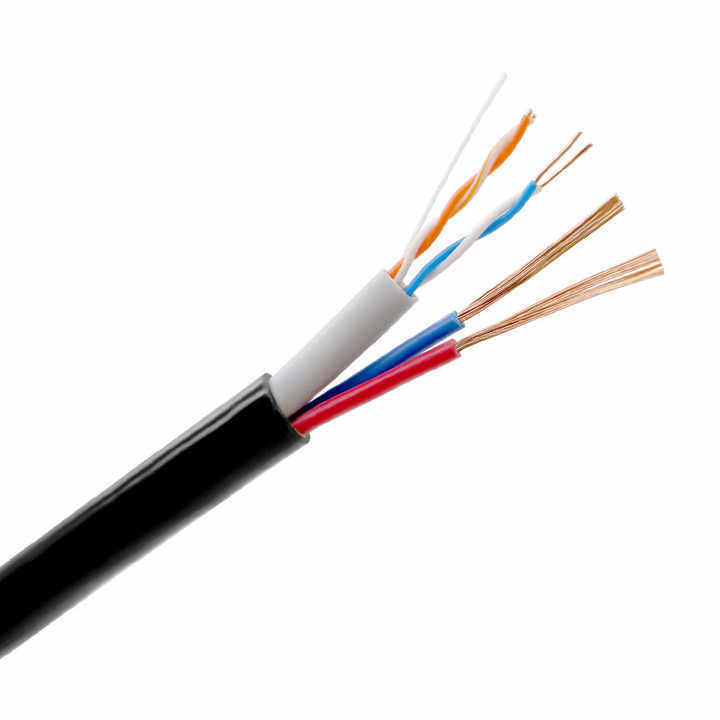 Cabo de Fibra Óptica Híbrido Autossustentado FRP de 1 a 24 Núcleos com Cobre Estanhado para Transmissão de Alta Velocidade