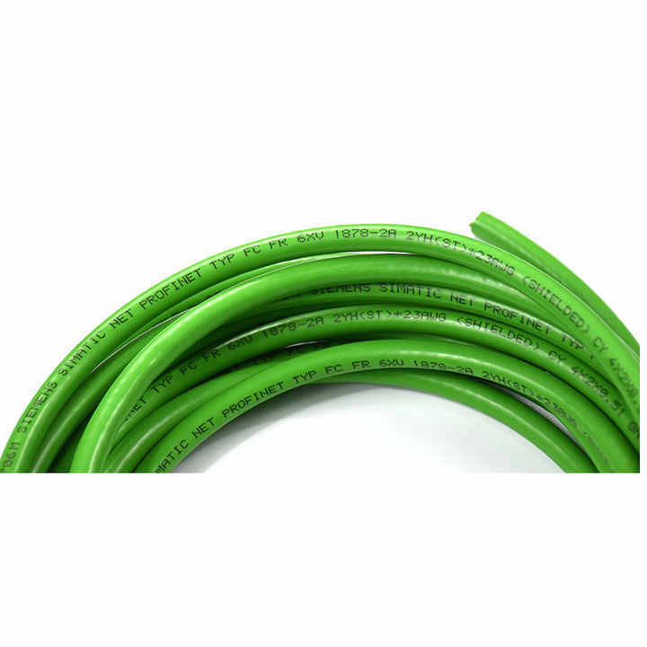 Material do condutor de cobre / estanho de cobre personalizado Verde PUR Jacket Canbus cabo de ônibus industrial com forma de fio redondo