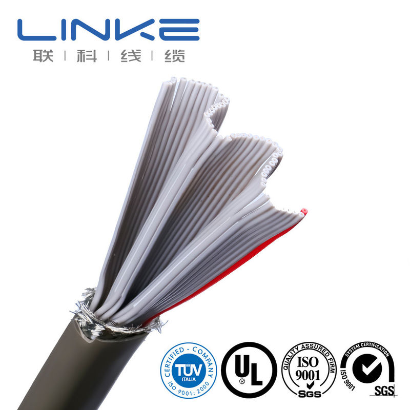 0.76mm espessura média de borracha flexível Flat Power Wire Cable para cablagem de máquina