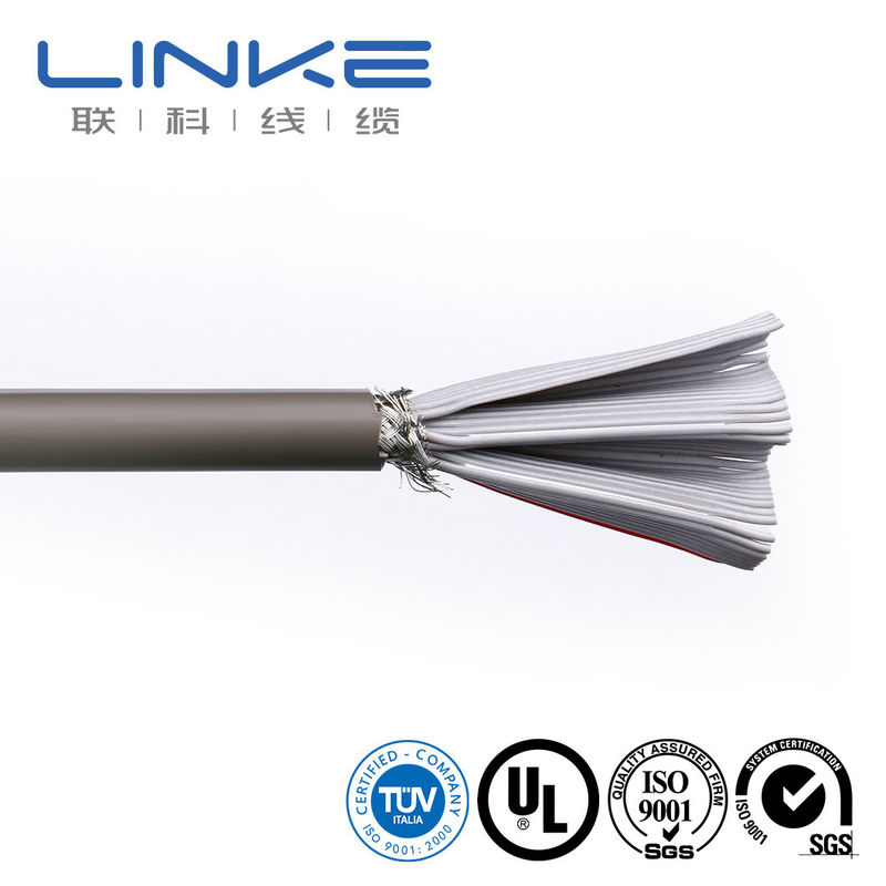 0.76mm espessura média de borracha flexível Flat Power Wire Cable para cablagem de máquina