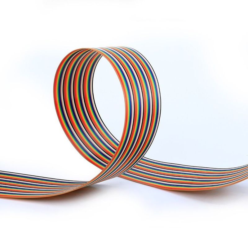 8/10/14/16/20/40/50 Cabo de extensão de dados de pin Flat Ribbon Cable com borda vermelha LK-109