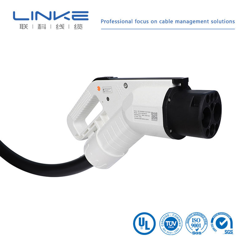 Tipo2 para Tipo2 cabo de carregador de EV preto 32A 11kw 3 fase com jaqueta de silicone