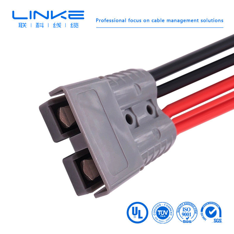 Conector de tomada 8AWG cabo de conector de painel solar 50A/600V Adaptador de porta de anúncios 300mm cabo de conector solar