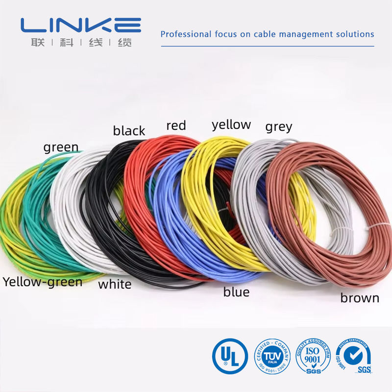 UL3135 Fios de borracha de silicone 30 28 26 24 22 20 18 16 14 12 10 AWG Cabos de iluminação de lâmpadas LED de cobre mole