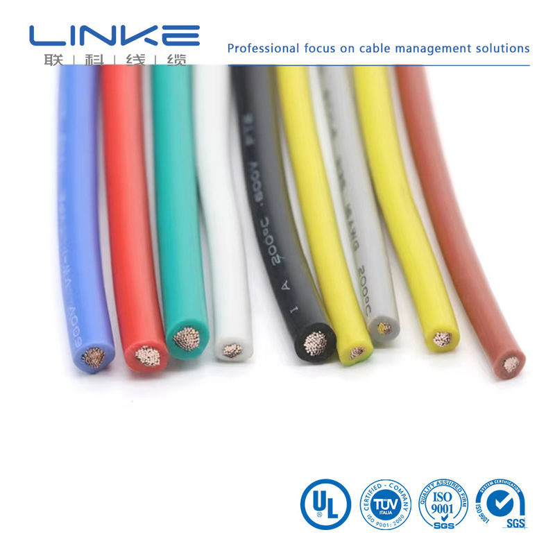 UL3135 Fios de borracha de silicone 30 28 26 24 22 20 18 16 14 12 10 AWG Cabos de iluminação de lâmpadas LED de cobre mole