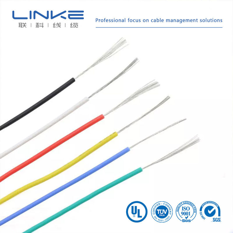 UL3135 Fios de borracha de silicone 30 28 26 24 22 20 18 16 14 12 10 AWG Cabos de iluminação de lâmpadas LED de cobre mole