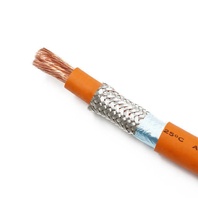 Cable de carregador de veículos elétricos de fio de silicone blindado flexível com tensão nominal de 1500 V para aplicações de alta potência