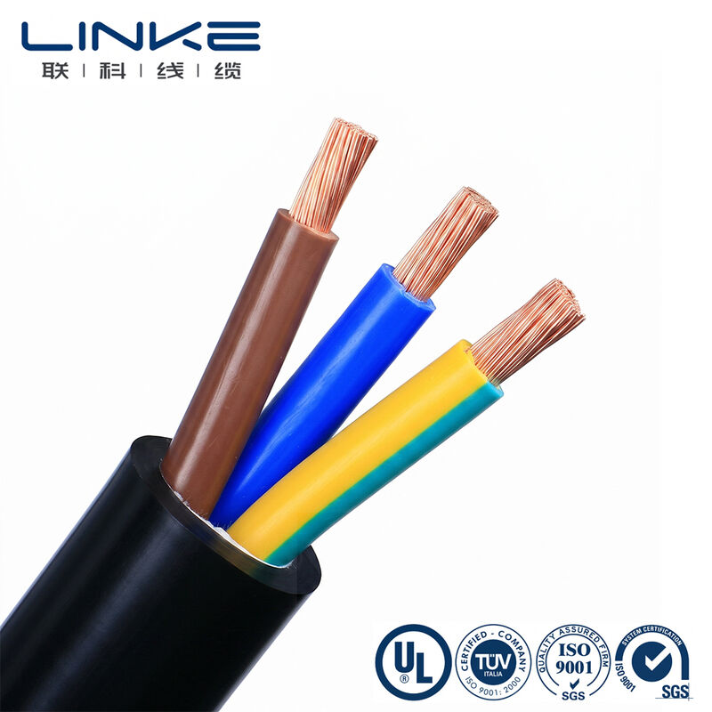 H05VV-F 3 núcleo 6mm Flexível cabo de alimentação de cobre fino estrangulado condutor de PVC revestido Multicore fio elétrico