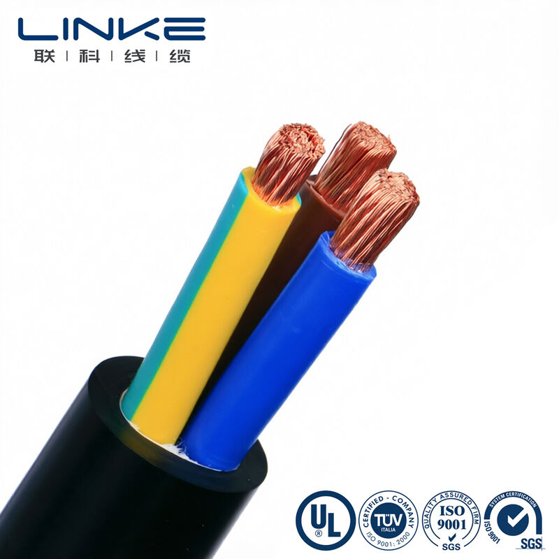H05VV-F 3 núcleo 6mm Flexível cabo de alimentação de cobre fino estrangulado condutor de PVC revestido Multicore fio elétrico