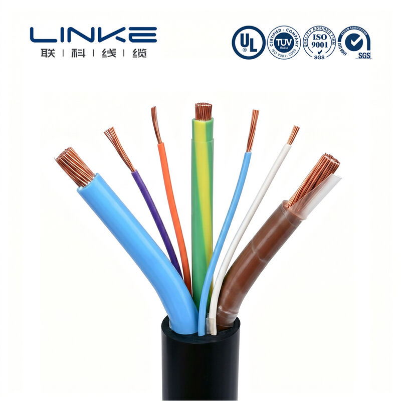 Cabo Carregador Veicular Pesado Multi-Core Customizado 450/750/1000V para Veículos Elétricos