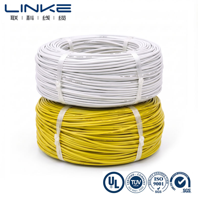 UL10064 Fio de Cobre Estanhado Isolado em FEP de Alta Temperatura 105C 30V para Equipamentos Automotivos e Industriais